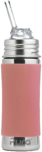 Pura Kiki 11oz/325ml Stainless Steel Straw Bottle w/Sleeve by Pura