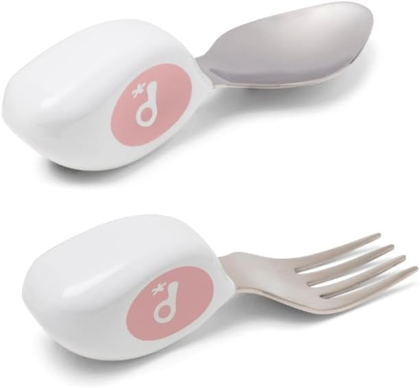 doddl Toddler Utensils, Ergonomic Fork and Spoon Set by doddl