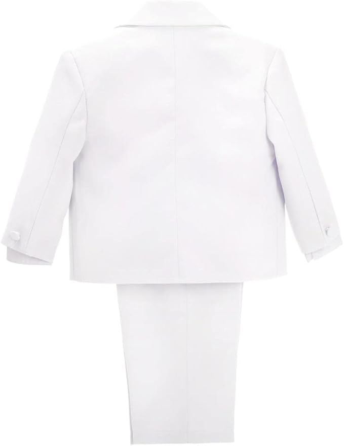 Dressy Daisy Baby Toddler Boy 5 Pcs Set Formal Tuxedo Suits No Tail Wedding - Image 2