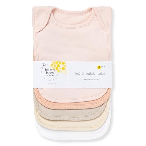 Burt's Bees Baby Organic Baby Bibs – 100% Cotton Newborn Infant Bibs - Image 2