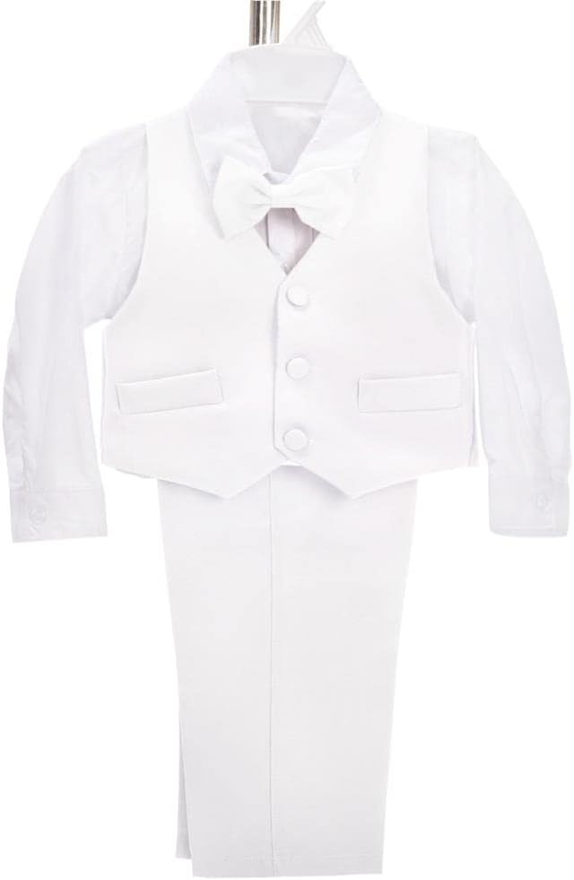 Dressy Daisy Baby Toddler Boy 5 Pcs Set Formal Tuxedo Suits No Tail Wedding - Image 3