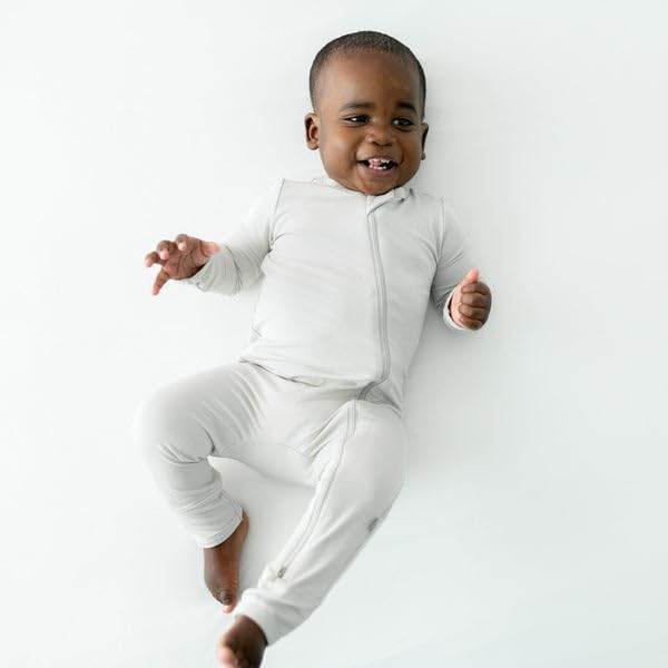 KYTE BABY Unisex Rayon Made From Bamboo Zippered Rompers 0-24 Months - Image 2