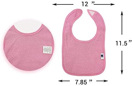 SPINFOX Waterproof Baby Bibs for Girls, Unisex Drool Bib Cotton Solid Knit - Image 6
