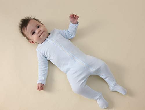 O2 BABY Baby Boys Girls Organic Cotton Zip-Front Sleeper Pajamas, Footed Sleep - Image 2