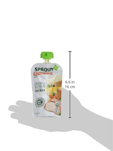 Sprout Organic Baby Food Pouches Stage 3, Creamy Vegetables w/ Chicken - Image 9