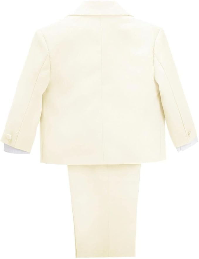 Dressy Daisy Baby Toddler Boy 5 Pcs Set Formal Tuxedo Suits No Tail Wedding - Image 2