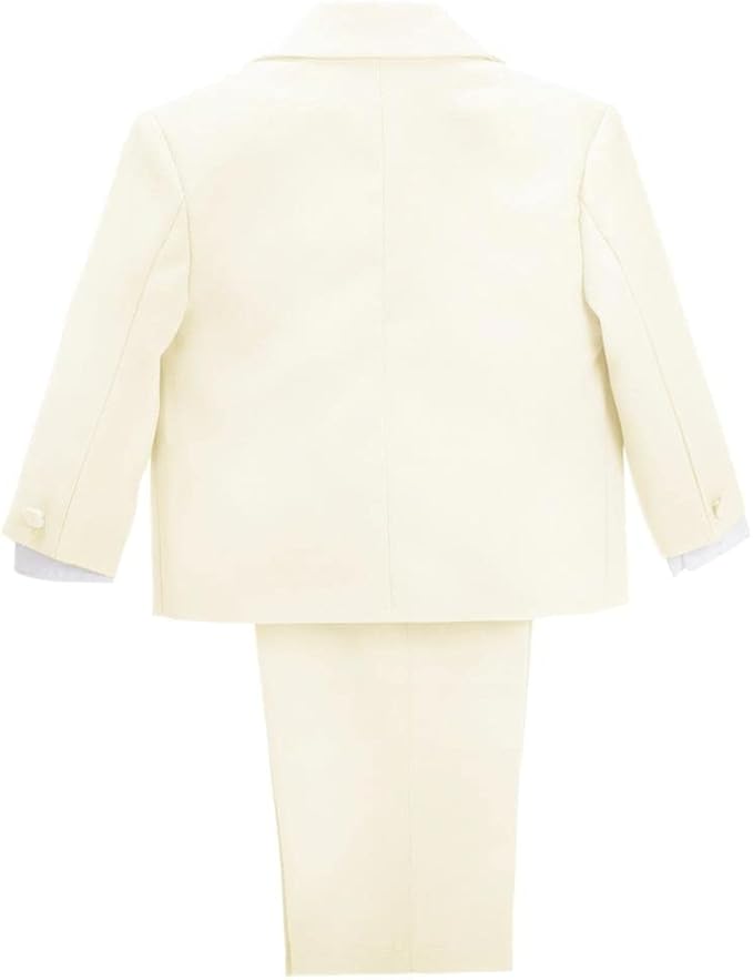 Dressy Daisy Baby Toddler Boy 5 Pcs Set Formal Tuxedo Suits No Tail Wedding - Image 2