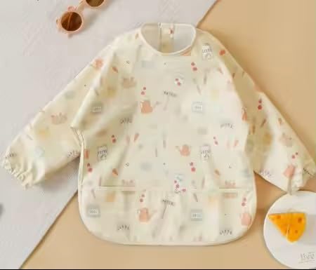Long Sleeve Baby Bib by Unknown