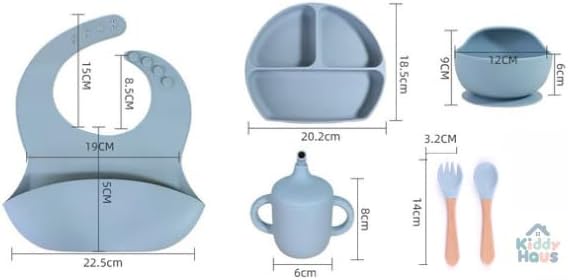 Silicone Baby Feeding Set | BPA-FREE |9 PCS Baby Led Weaning Supplies Self - Image 3