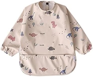 GZMM Waterproof Baby Bibs, Infant Toddler Long Sleeve Feeding Bib - Image 2