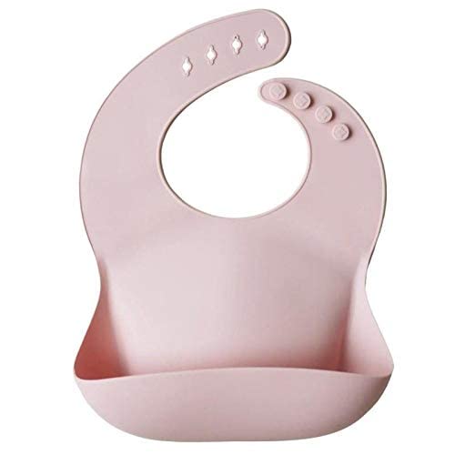 mushie Silicone Baby Bib | Adjustable Fit Waterproof Bibs - Image 4