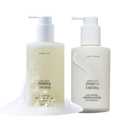 Korean Baby Skincare Set – 2-in-1 Organic Shampoo & Bath + Cream & Lotion by Lyanatureco