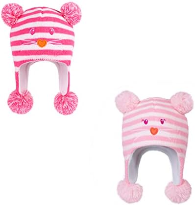 LANGZHEN Toddler Kids Infant Winter Hat, Earflap Knit Warm Cap Fleece Lined by LANGZHEN