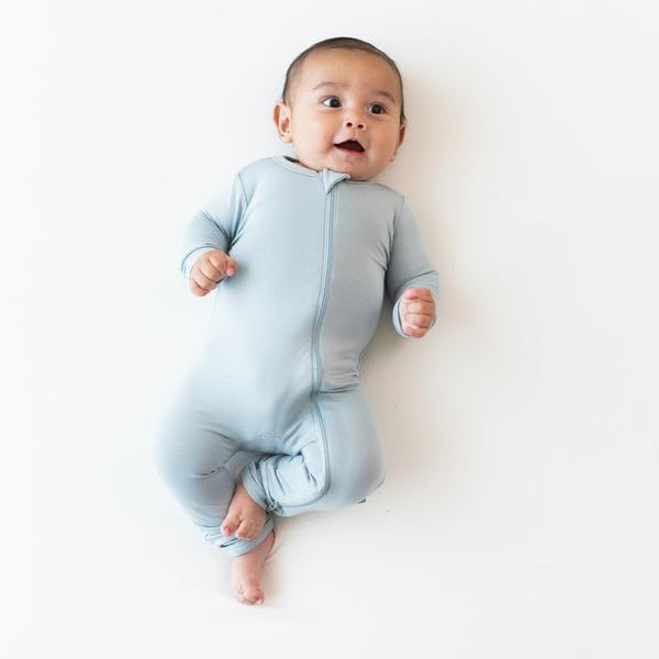 KYTE BABY Unisex Rayon Made From Bamboo Zippered Rompers 0-24 Months - Image 2