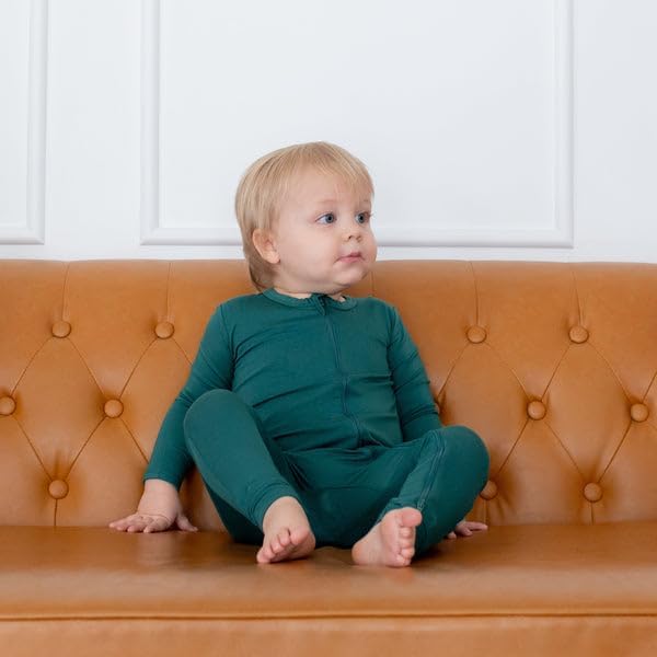 KYTE BABY Unisex Rayon Made From Bamboo Zippered Rompers 0-24 Months - Image 2