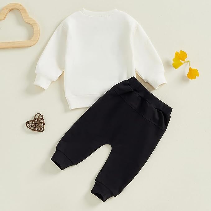 Toddler Baby Boy Fall Winter Outfit Long Sleeve Letter Print Sweatshirts and - Image 3
