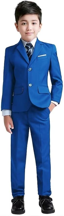 YuanLu Boys Suit for Kids Tuxedo Wedding Ring Bearer Outfit, 5 Piece Boy Slim by YuanLu