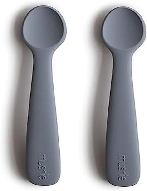 mushie Silicone Baby Feeding Spoons | 2 Pack - Image 4