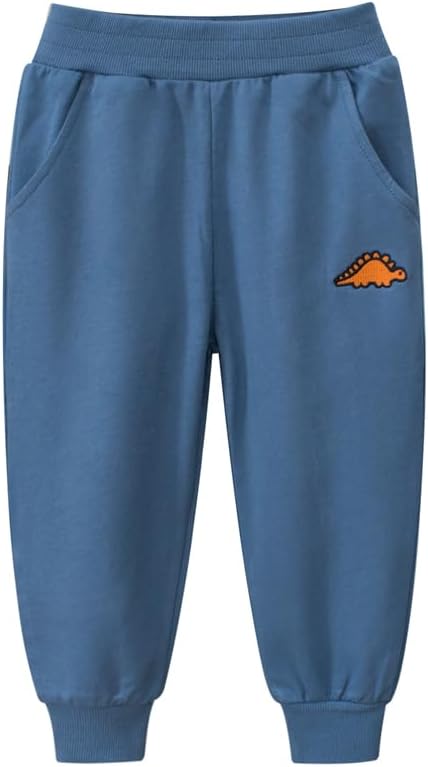 GFQLONG Toddler Boys 3 Pack Cotton Active Jogger Pants, Kids Cartoon Sweatpants - Image 8