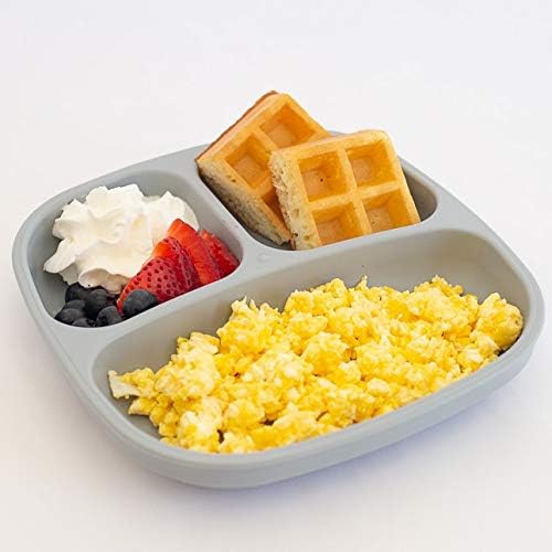 Re-play 3x3 Divided Toddler Plates and Utensils Set - Image 7