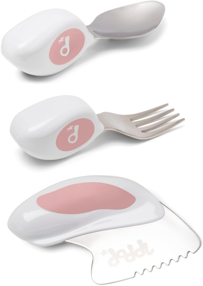 doddl Toddler Utensils, Ergonomic Fork Spoon and Knife Set by doddl