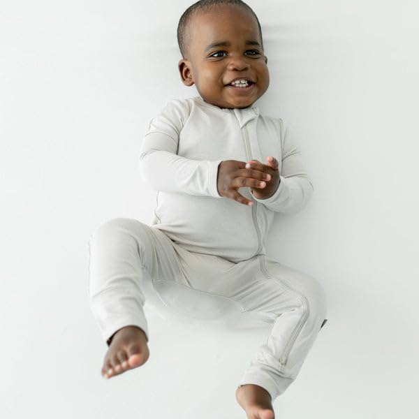 KYTE BABY Unisex Rayon Made From Bamboo Zippered Rompers 0-24 Months - Image 3