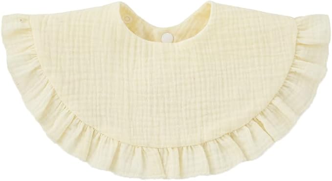 Nishine 4 pcs Unisex Baby Muslin Bandana Drool Bibs 360 Degree Rotatable Cotton - Image 4