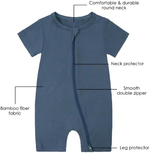 OPAWO Bamboo Baby Pajamas 3 Pack, Double Zipper Bamboo Sleepers - Image 3