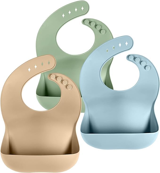 Cuddle Campus Set of 3 Silicone Bibs by CuddleCampus