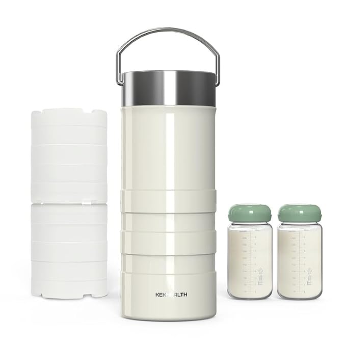 22oz Breast Milk Cooler for Work and Travel, 24 Hours All-Day Cooling, Large by KEKHEALTH