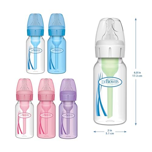Dr. Brown's Natural Flow Anti-Colic Options+ Narrow Baby Bottle, 4 oz/120 mL - Image 11