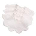 JANGANNSA 3 PCS White Flower Baby Bibs Infant Burp Clothes by JANGANNSA