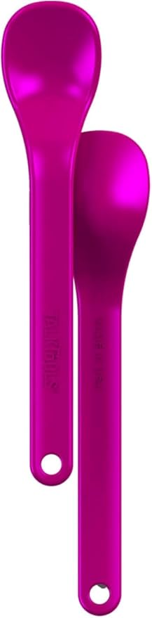 TalkTools Smooth Magenta Spoons | Provides oral awareness during feeding | - Image 2