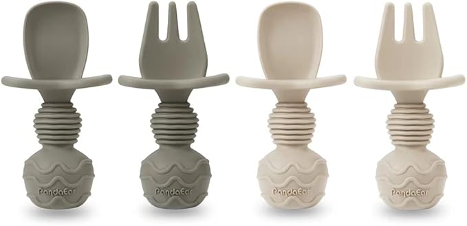 PandaEar Silicone Baby Feeding Set| 2 Pack Silicone Divided Suction Plate and 2 - Image 7