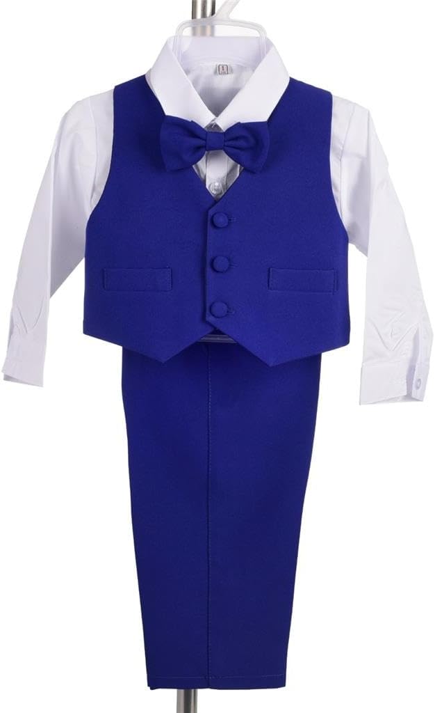 Dressy Daisy Baby Toddler Boy 5 Pcs Set Formal Tuxedo Suits No Tail Wedding - Image 3