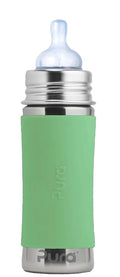 Pura Kiki 9oz/275ml Stainless Steel Infant Bottle w/Sleeve, Anti-Colic by Pura