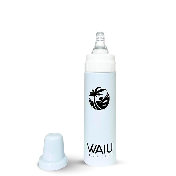 Waiu Insulated Stainless Steel Baby Bottle BPA-Free | Keeps Drinks Hot by WaiuBottles