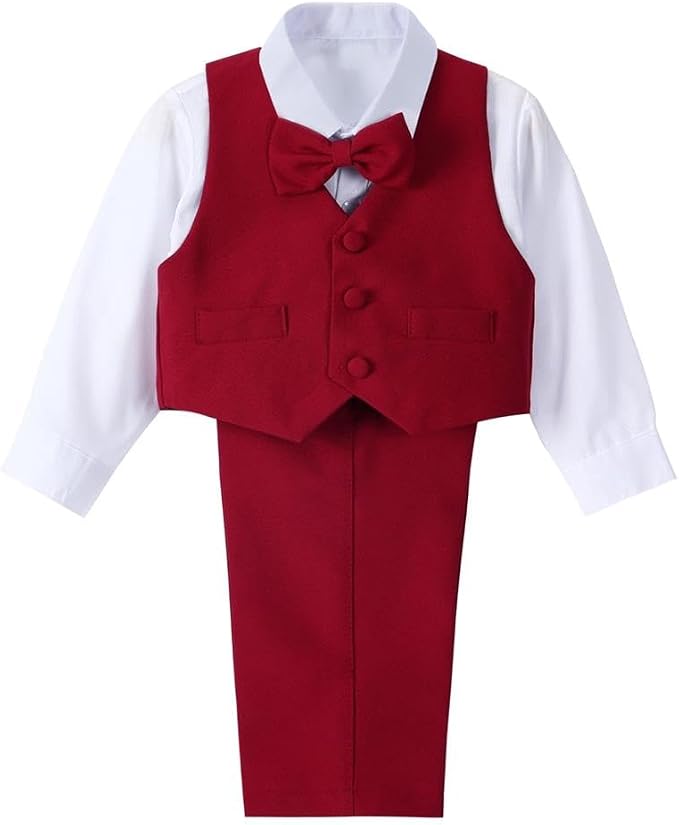 Dressy Daisy Baby Toddler Boy 5 Pcs Set Formal Tuxedo Suits No Tail Wedding - Image 3