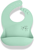 APLAINR Baby Sign Language Bib, Silicone Baby Bibs, ASL Graphics, Food Catcher by APLAINR