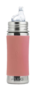 Pura Kiki 11oz/325ml Stainless Steel Sippy Cup Bottle w/Sleeve, Plastic-Free by Pura