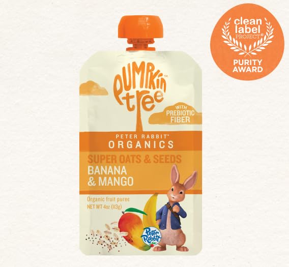 Pumpkin Tree Peter Rabbit Organics Super Oats & Seeds, Puree Squeeze Pouch - Image 8