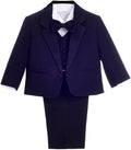 Dressy Daisy Baby Toddler Boy 5 Pcs Set Formal Tuxedo Suits No Tail Wedding by DressyDaisy
