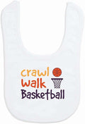 ChalkTalkSPORTS Basketball Baby & Infant Bibs | Soft Microfiber Basketball Baby by ChalkTalkSPORTS