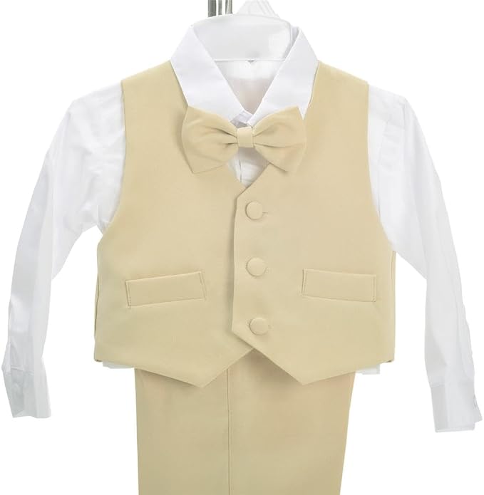 Dressy Daisy Baby Toddler Boy 5 Pcs Set Formal Tuxedo Suits No Tail Wedding - Image 5