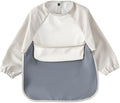 GZMM Waterproof Baby Bibs, Infant Toddler Long Sleeve Feeding Bib by GZMM