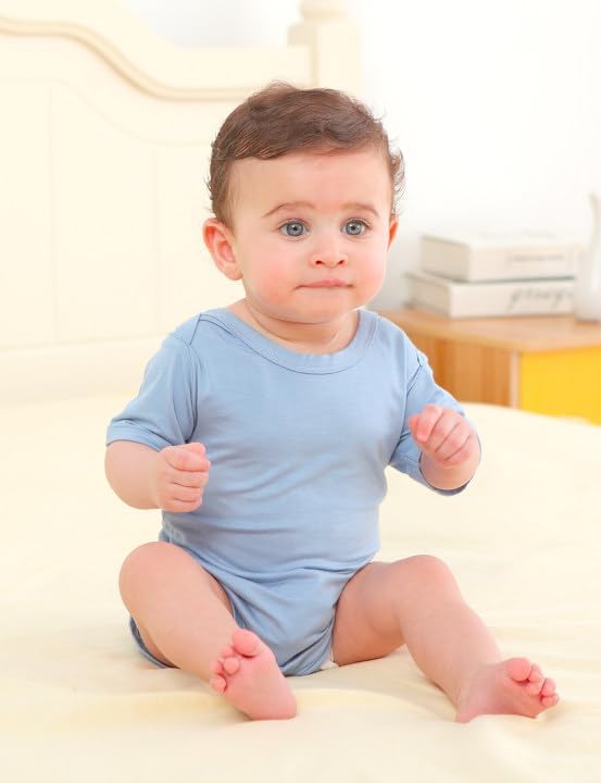 Jimonda Baby Bodysuits Rayon from Bamboo Short Sleeve Baby Boys Girls Rompers - Image 2