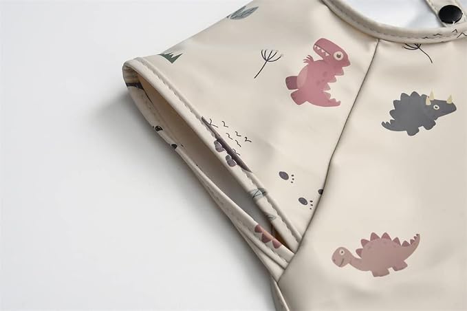 GZMM Waterproof Baby Bibs, Infant Toddler Extra Cover Feeding Bib - Image 3