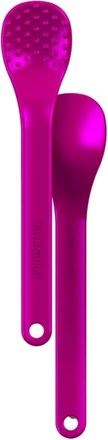 TalkTools Magenta Spoons Bumpy | Silicone Self-Feeding Utensils Set - Image 3