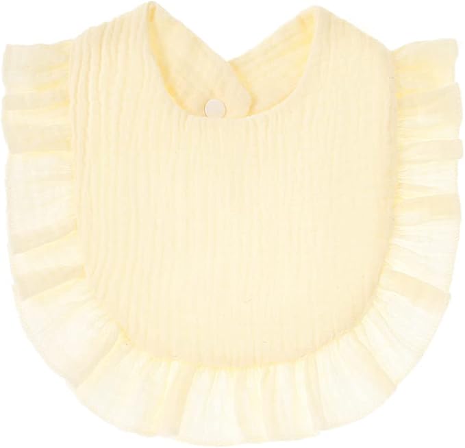 4 PACK Solid Muslin Baby Drool Bibs Set - Image 5