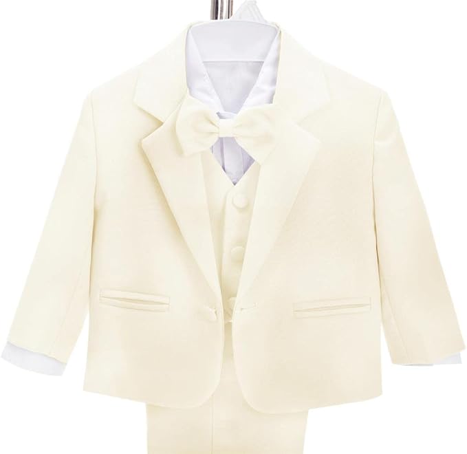 Dressy Daisy Baby Toddler Boy 5 Pcs Set Formal Tuxedo Suits No Tail Wedding - Image 5